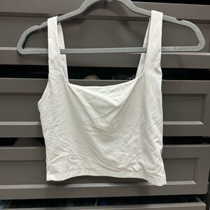 CRZ YOGA Womens Butterluxe Double Lined Square Neck Tank Top